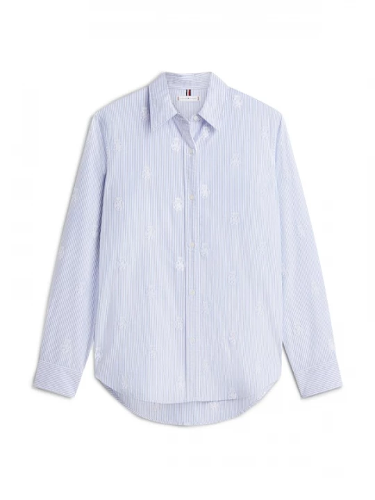 Foto van product TOMMY HILFIGER Blouse lichtblauw / wit