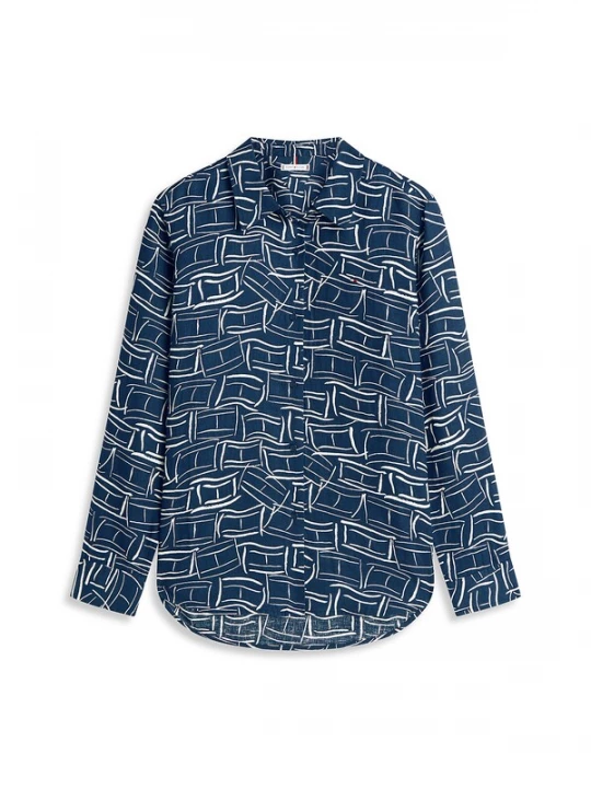 Foto van product TOMMY HILFIGER Blouse navy / olijfgroen