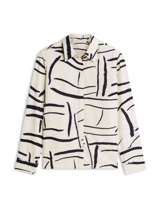 Foto van product TOMMY HILFIGER Blouse zwart / natuurwit