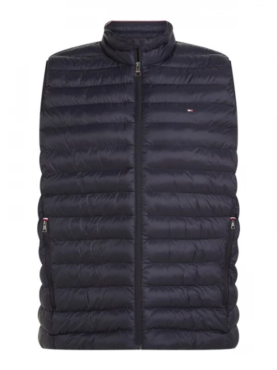Foto van product TOMMY HILFIGER Bodywarmer 'Plus Packable Flag Embroidery Padded Gilet' donkerblauw