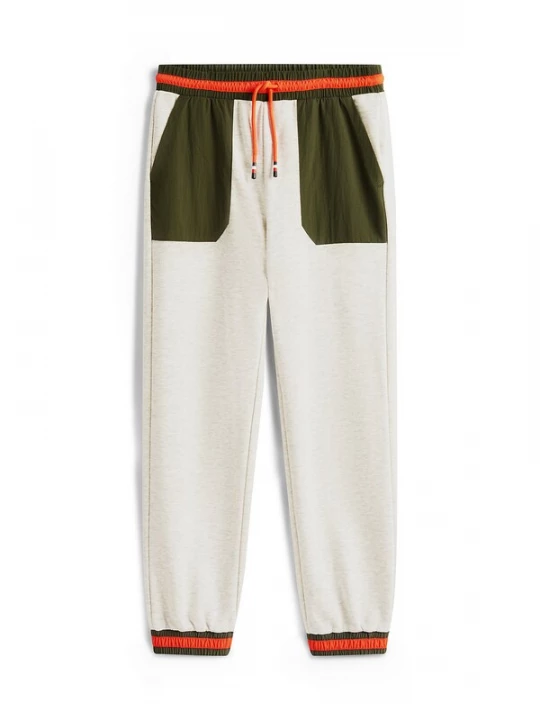 Foto van product TOMMY HILFIGER Broek grijs gemêleerd / donkergroen / oranje