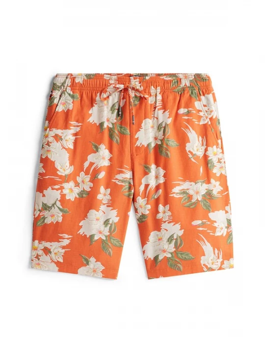 Foto van product TOMMY HILFIGER Broek 'Mercer' beige / lichtgroen / mandarijn / wolwit