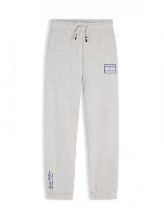 Foto van product TOMMY HILFIGER Broek 'Outline Flag Wide Cuffed Leg' blauw / grijs gemêleerd