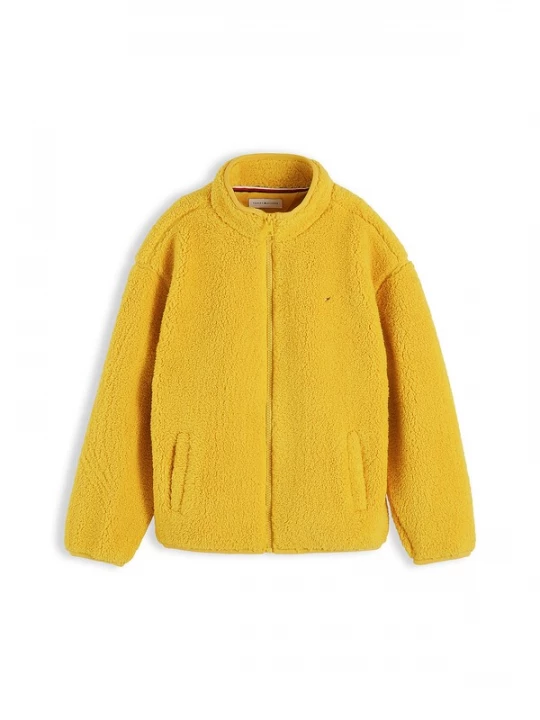 Foto van product TOMMY HILFIGER Fleece jas navy / geel / rood / wit