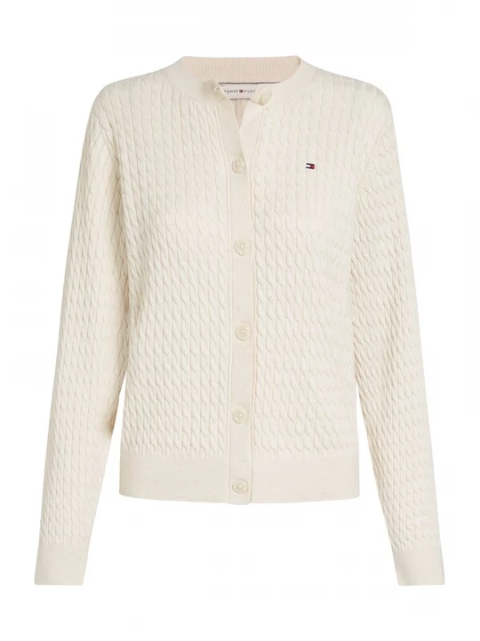 Foto van product TOMMY HILFIGER Gebreid vest 'Mini Cable' ecru