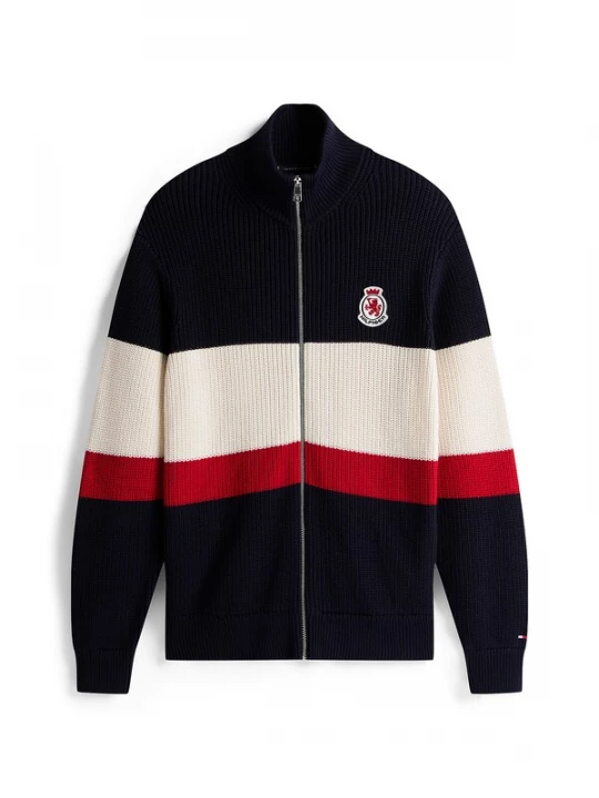Foto van product TOMMY HILFIGER Gebreid vest navy / rood / wit