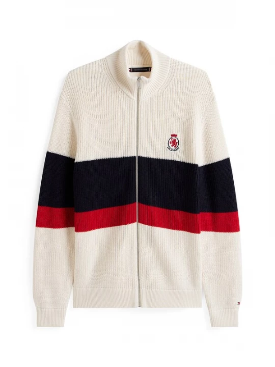 Foto van product TOMMY HILFIGER Gebreid vest rood / zwart / wolwit