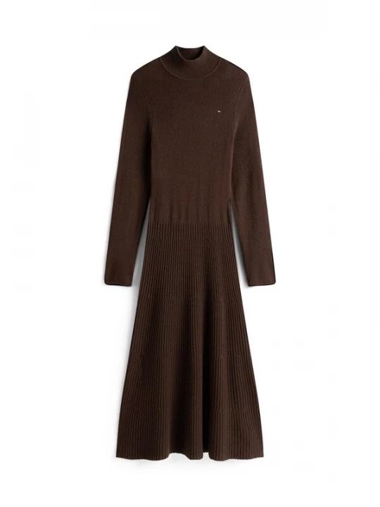 Foto van product TOMMY HILFIGER Gebreide jurk bruin