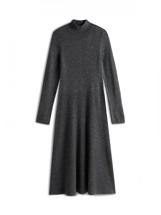 Foto van product TOMMY HILFIGER Gebreide jurk donkergrijs