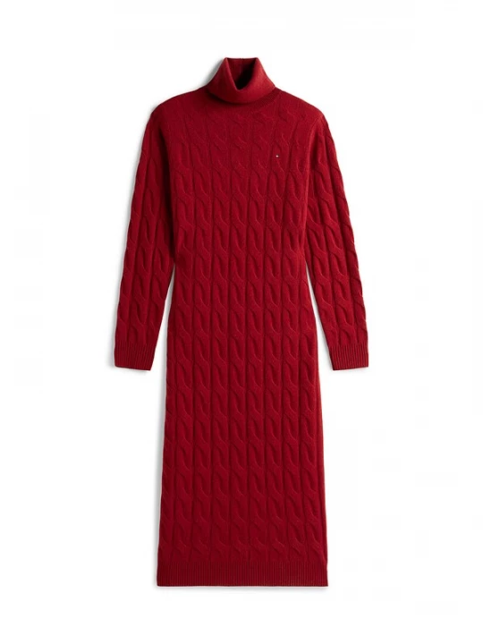 Foto van product TOMMY HILFIGER Gebreide jurk rood