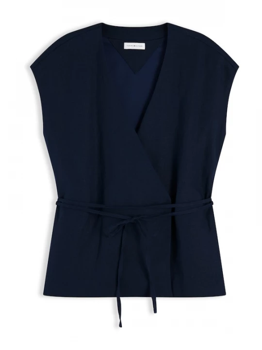 Foto van product TOMMY HILFIGER Gilet 'Blend Wrap Waistcoat' navy
