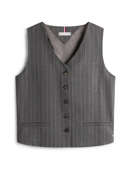 Foto van product TOMMY HILFIGER Gilet grijs / wit