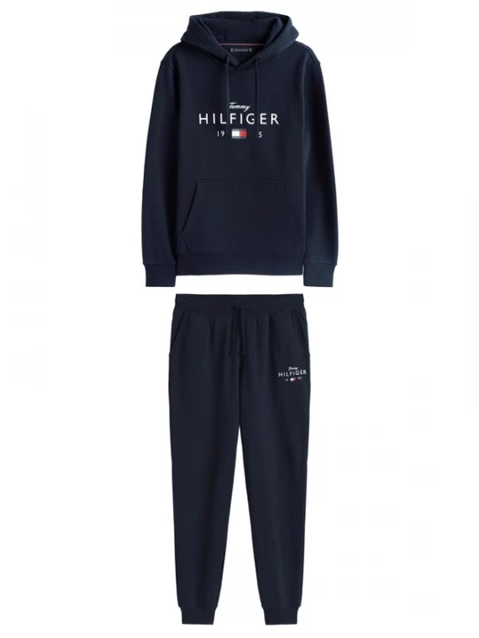 Foto van product TOMMY HILFIGER Joggingpak navy / rood / wit