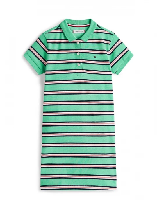 Foto van product TOMMY HILFIGER Jurk 'Essential' lichtgroen / lichtrood / zwart / wit