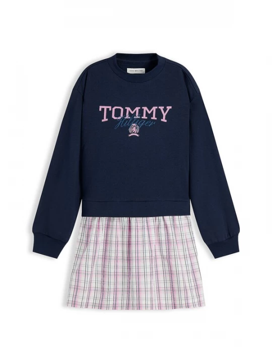 Foto van product TOMMY HILFIGER Jurk 'Essential' navy / rosa / offwhite