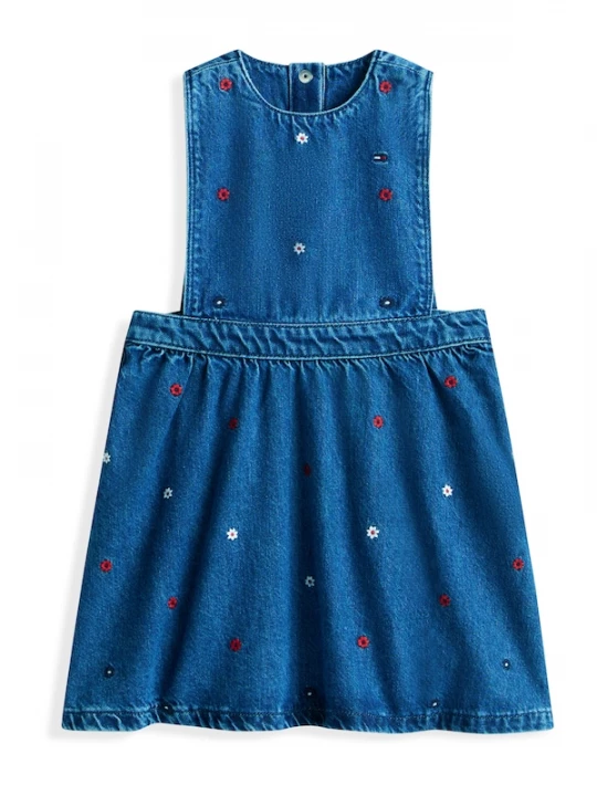 Foto van product TOMMY HILFIGER Jurk navy / blauw denim / rood / wit