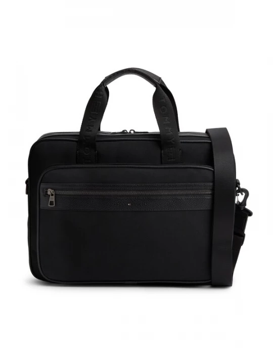 Foto van product TOMMY HILFIGER Laptoptas 'Logo Mixed Texture' zwart