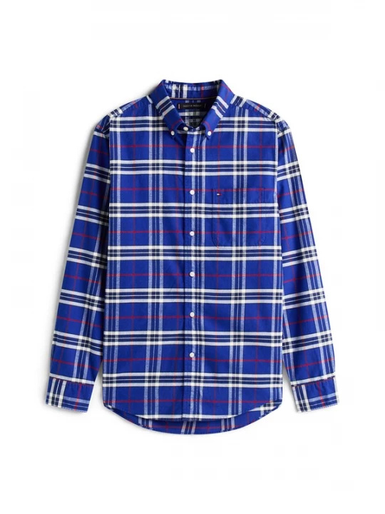 Foto van product TOMMY HILFIGER Overhemd blauw / bloedrood / wit