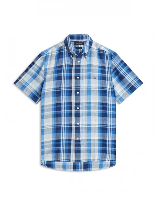 Foto van product TOMMY HILFIGER Overhemd blauw / smoky blue / donkerblauw / offwhite