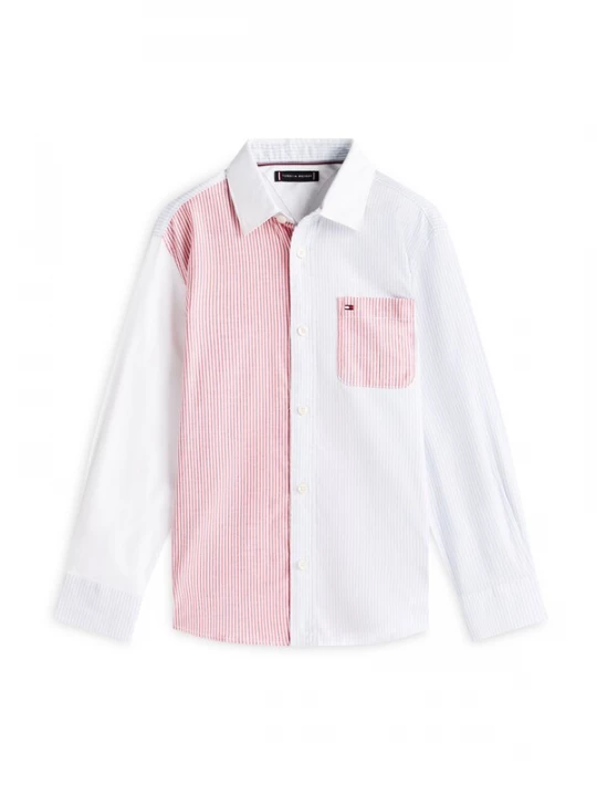 Foto van product TOMMY HILFIGER Overhemd 'Flex Ithaca' lichtblauw / rood / wit