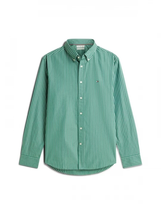 Foto van product TOMMY HILFIGER Overhemd 'Flex' jade groen / wit