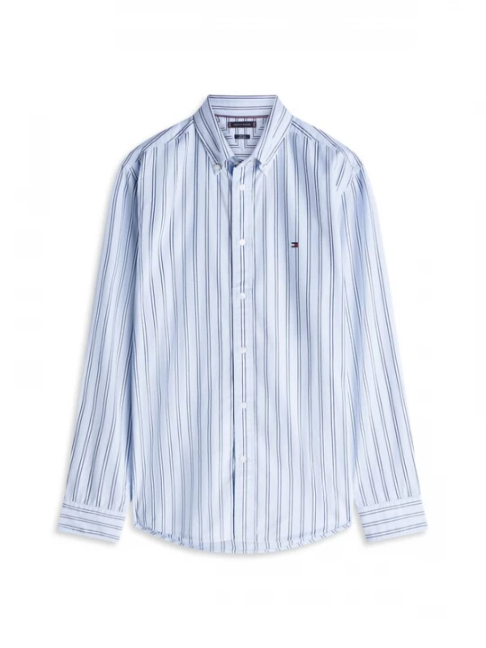 Foto van product TOMMY HILFIGER Overhemd 'Flex' navy / lichtblauw / wit