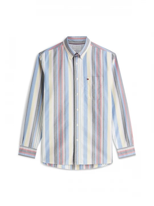 Foto van product TOMMY HILFIGER Overhemd lichtblauw / lichtgeel / grijs / lichtrood