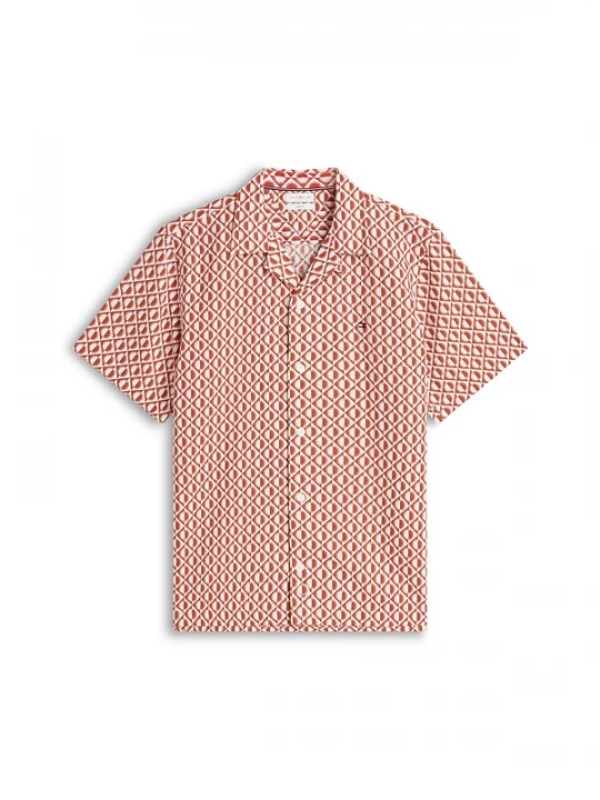 Foto van product TOMMY HILFIGER Overhemd lichtbruin / wit