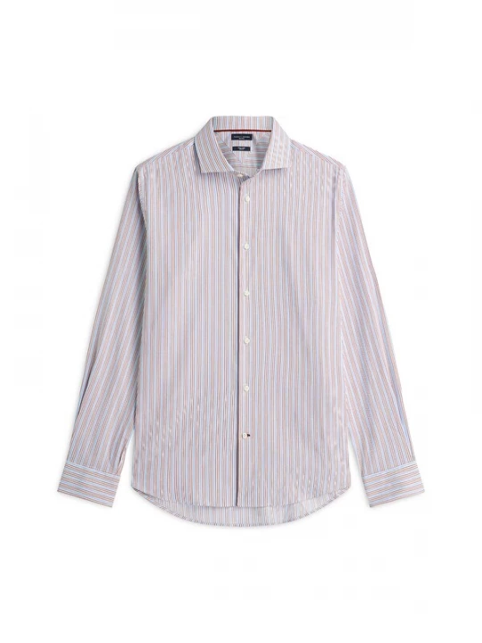 Foto van product TOMMY HILFIGER Overhemd 'New York Label Flex Collar' lichtblauw / rood