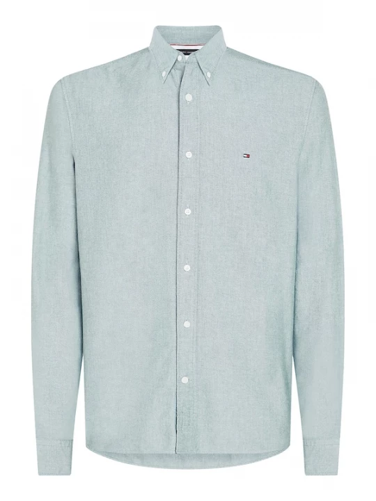 Foto van product TOMMY HILFIGER Overhemd 'Regular Fit Flag Embroidery' pastelgroen