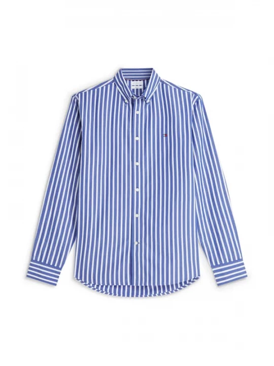 Foto van product TOMMY HILFIGER Overhemd 'Regular Fit Flex Stripe' blauw / wit
