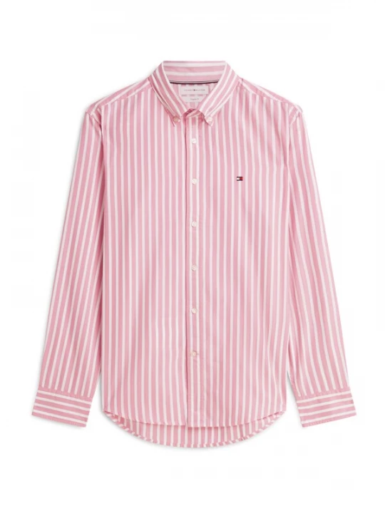 Foto van product TOMMY HILFIGER Overhemd 'Regular Fit Flex Stripe' lichtroze / wit