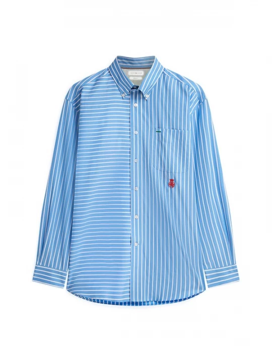Foto van product TOMMY HILFIGER Overhemd royal blue / koningsblauw / offwhite
