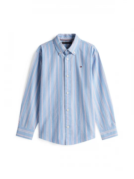Foto van product TOMMY HILFIGER Overhemd smoky blue / koraal / wit