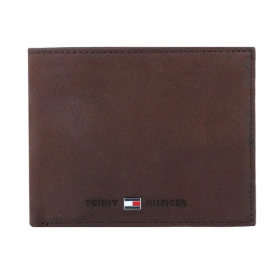 Foto van product TOMMY HILFIGER Portemonnee 'Johnson' navy / chocoladebruin / rood / wit