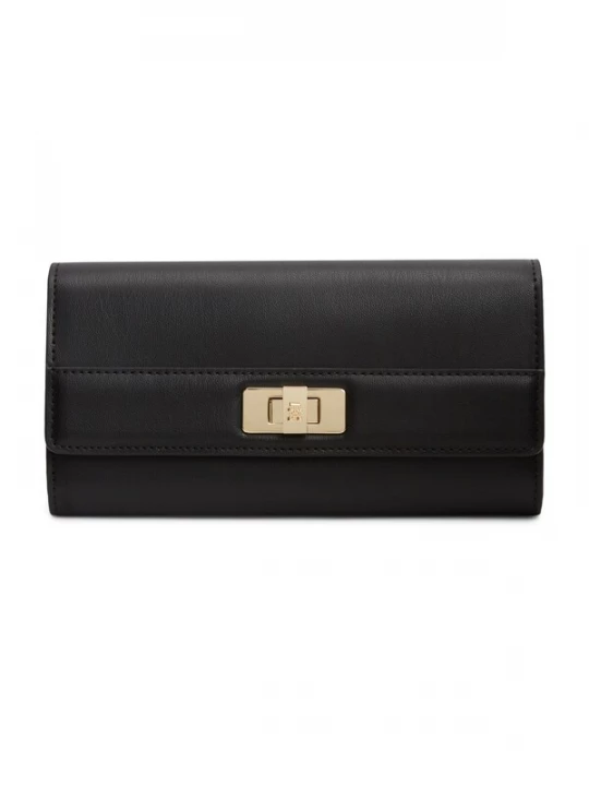 Foto van product TOMMY HILFIGER Portemonnee 'Modern TH Monogram Turn Lock' zwart