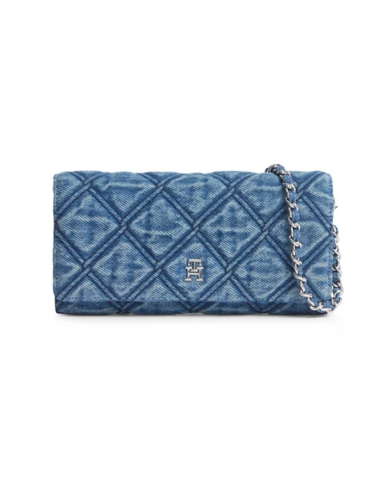 Foto van product TOMMY HILFIGER Portemonnee 'Quilted Chain Strap' blauw denim