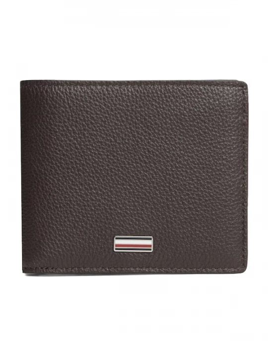 Foto van product TOMMY HILFIGER Portemonnee 'Signature Plaque Bifold' donkerbruin