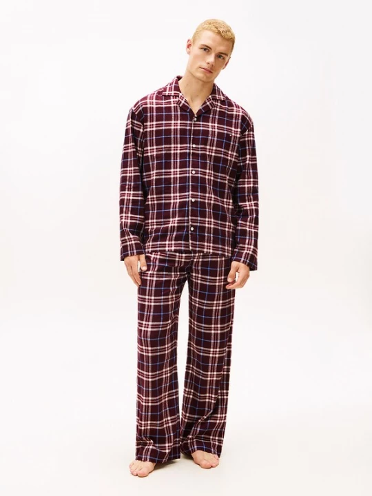 Foto van product TOMMY HILFIGER Pyjama lang 'Gift Box' beige / bordeaux