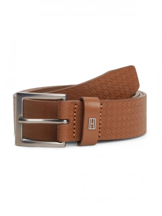 Foto van product TOMMY HILFIGER Riem 'Flag Plaque Embossed' bruin