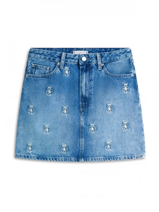 Foto van product TOMMY HILFIGER Rok blauw denim / offwhite
