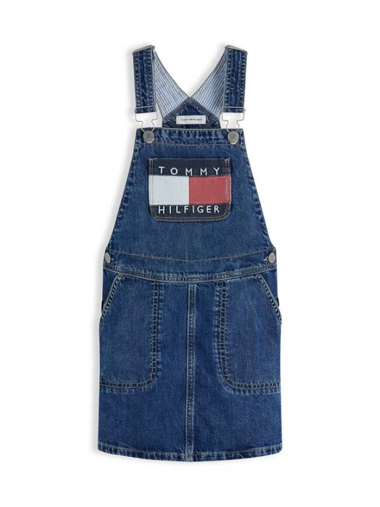 Foto van product TOMMY HILFIGER Rok 'Heritage' navy / blauw denim / vuurrood / offwhite