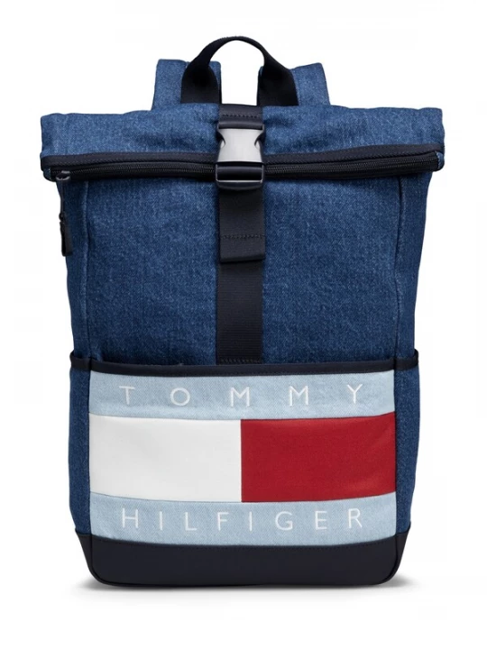 Foto van product TOMMY HILFIGER Rugzak 'Kids' Flag Logo' hemelsblauw / blauw denim / rood / wit