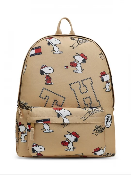 Foto van product TOMMY HILFIGER Rugzak 'PEANUTS' beige / rood / zwart / wit