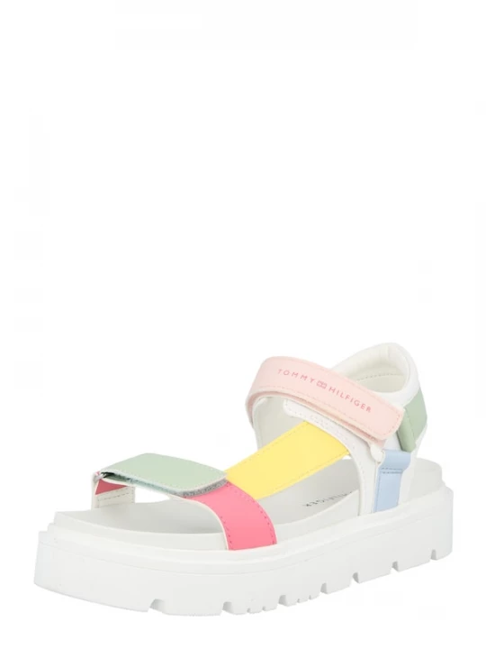 Foto van product TOMMY HILFIGER Sandalen 'Claire' lichtblauw / geel / lichtgroen / pink