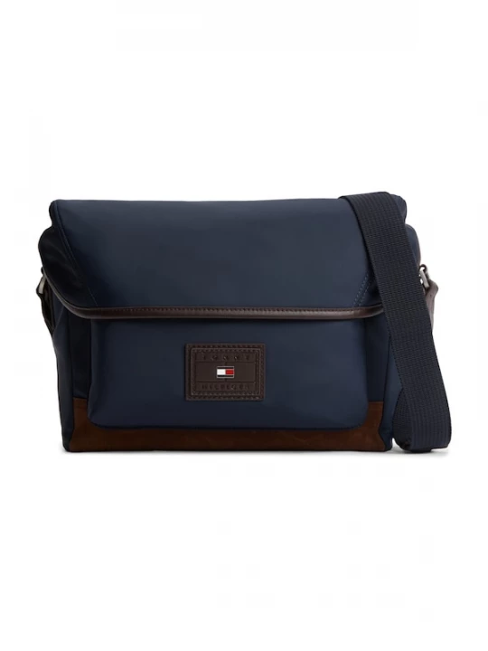 Foto van product TOMMY HILFIGER Schoudertas 'Heritage Logo Patch' navy / donkerbruin