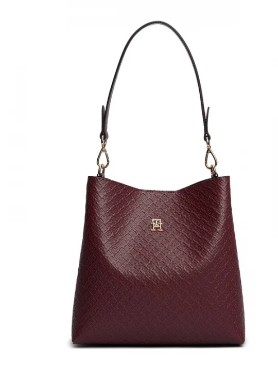 Foto van product TOMMY HILFIGER Schoudertas 'MONO' wijnrood