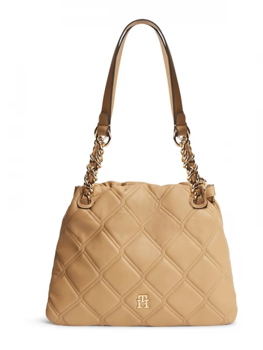 Foto van product TOMMY HILFIGER Schoudertas 'TH Monogram Quilted Tote' kaki