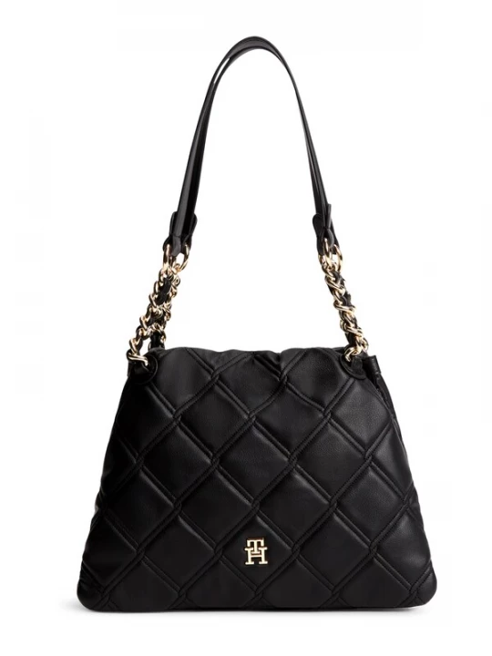 Foto van product TOMMY HILFIGER Schoudertas 'TH Monogram Quilted Tote' zwart