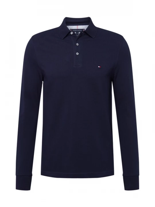 Foto van product TOMMY HILFIGER Shirt '1985 SLIM LS POLO' navy / rood / wit